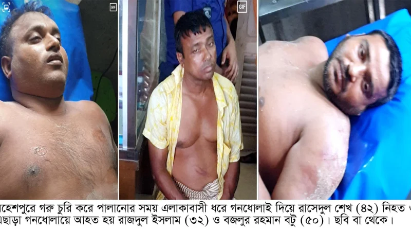 মহেশপুরে‘গরু চোর সন্দেহে’ গণপিটুনিতে নিহত ১ আহত ২