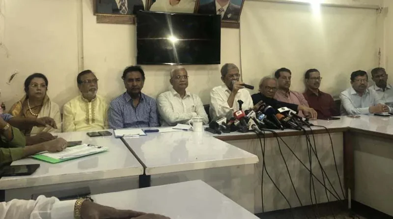 অন্তর্বর্তীকালীন সরকার দ্রুত নির্বাচনের দিকে যাবে বলে আশাবাদ : মির্জা ফখরুলের
