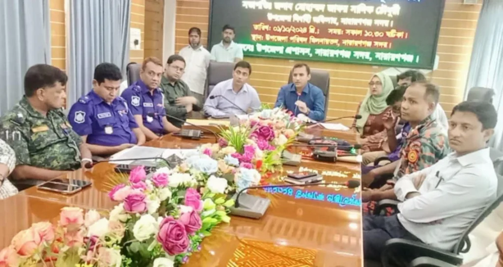 না.গঞ্জ সদরে শারদীয় দুর্গোৎসব সফল করতে প্রস্তুতিমূলক সভা অনুষ্ঠিত