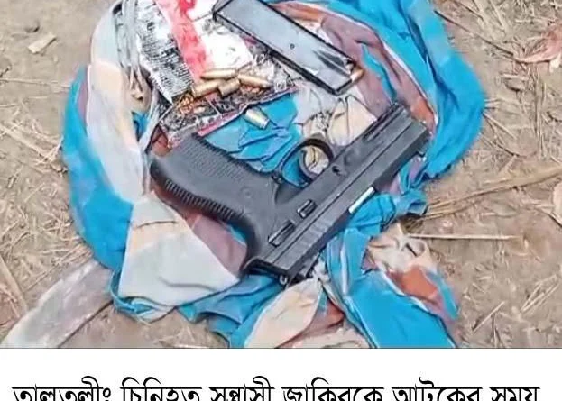 বরগুনার তালতলীতে সন্ত্রাসীর গুলিতে আহত ১, পিস্তলসহ সন্ত্রাসী আটক