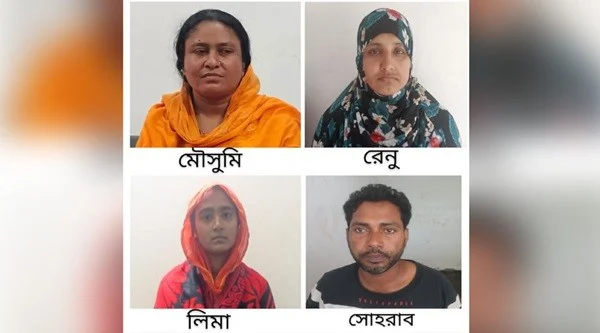 ফরিদপুরে প্রেমের ফাঁদে ফেলে মুক্তিপণ আদায়, গ্রেপ্তার ৫