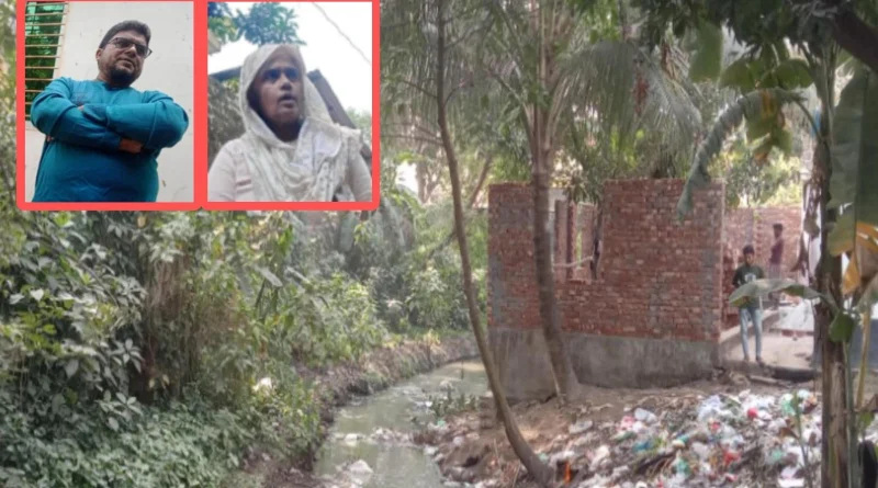 বন্দরে সরকারি খাল দখল করে ঘর নির্মাণের অভিযোগ 