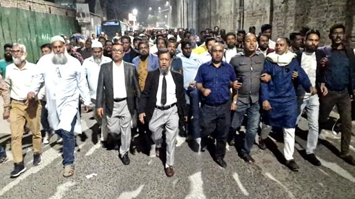আওয়ামী লীগ প্রতিরোধের লক্ষ্যে না’গঞ্জ মহানগর বিএনপির মিছিল