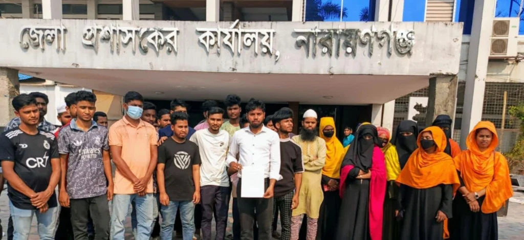 না’গঞ্জ জেলা প্রশাসক বরাবরে ইউরোটেক্স শ্রমিকদের স্মারকলিপি প্রদান 