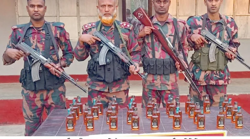 মহেশপুরের সীমান্ত এলাকা থেকে ৮১ বোতল ভারতীয় মদ উদ্ধার