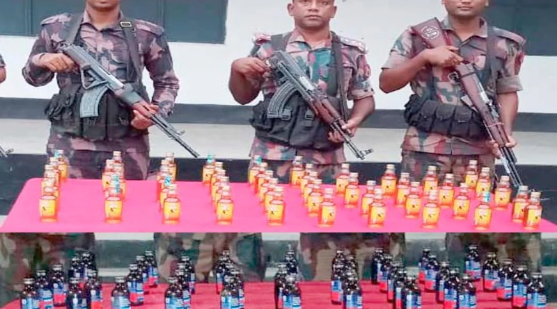 মহেশপুরে বিজিবির অভিযানে মদ-ফেনসিডিল ও ভায়াগ্রা ট্যাবলেট উদ্ধার