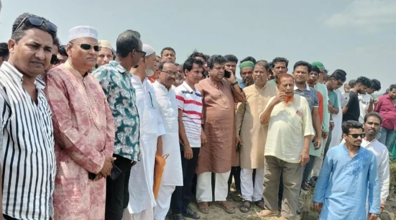 মতলব উত্তরে মেঘনা ও ধনাগোদা নদীর ভাঙ্গন কবলিত এলাকা পরিদর্শনে বিএনপি নেতা তানভীর হুদা