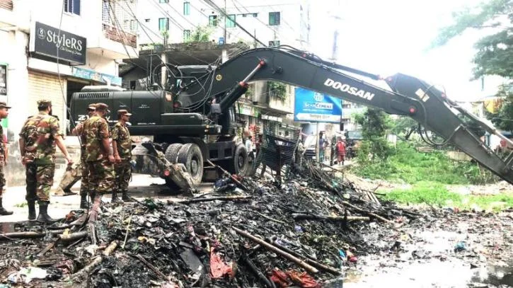 ডিএনডি এলাকায় জলাবদ্ধতা নিরসনে খাল পরিষ্কার করালো সেনাবাহিনী