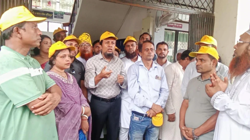 না’গঞ্জে বাংলাদেশ হেলথ এসিস্ট্যান্ট এসোসিয়েশনের অবস্থান কর্মসূচি পালিত