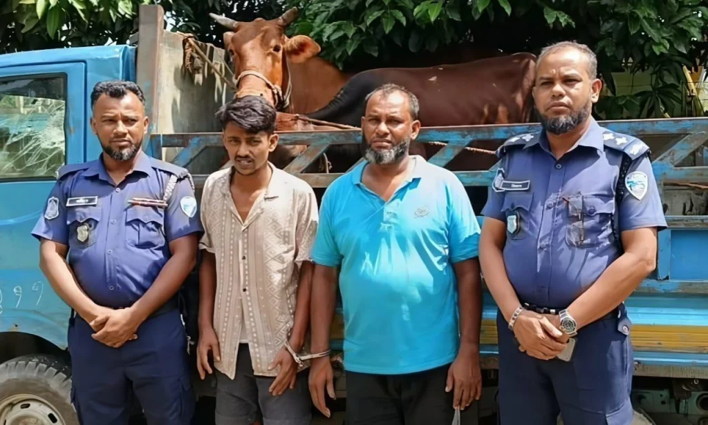 মতলব উত্তরের চোরাই গরু নিয়ে দাউদকান্দিতে আটক