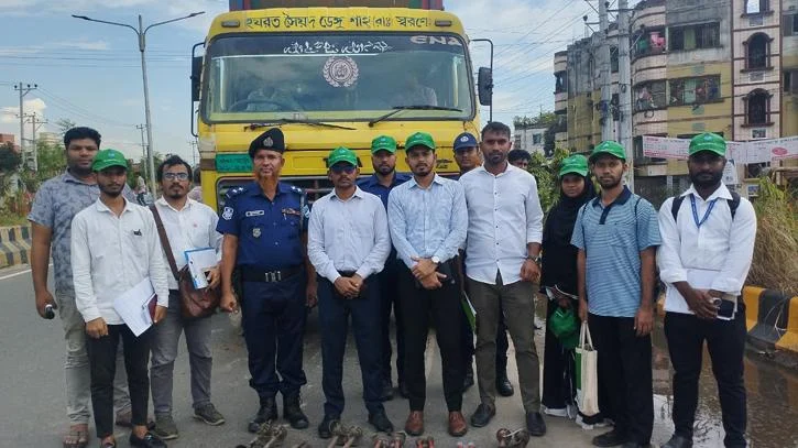 শব্দদূষণ বিরোধী অভিযানে ৭ যানবাহনকে জরিমানা