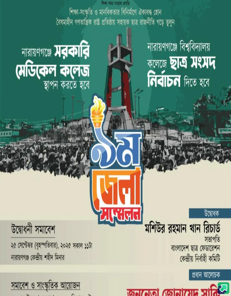 আগামিকাল ছাত্র ফেডারেশনের ৯ম সম্মেলন