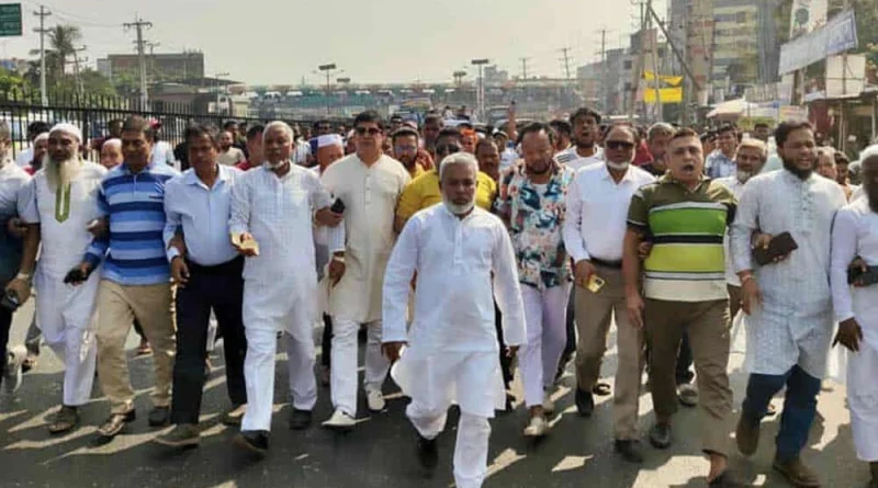 আওয়ামী লীগের লকডাউনের বিরুদ্ধে রাজপথে মান্নান