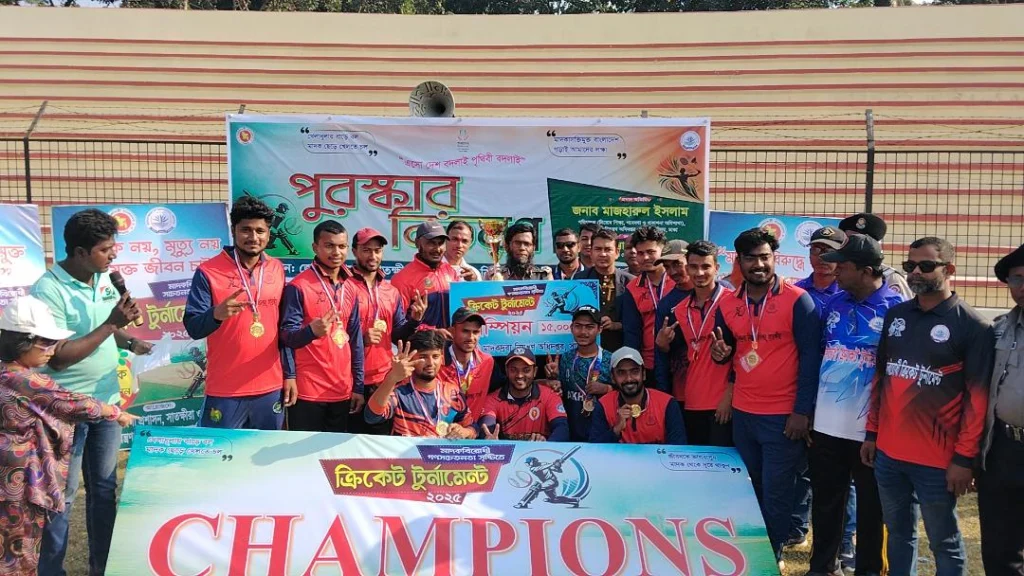 সাতক্ষীরায় মাদক বিরোধী গণসচেতনতা সৃষ্টিতে ক্রিকেট টুর্নামেন্ট’র পুরস্কার বিতরণ
