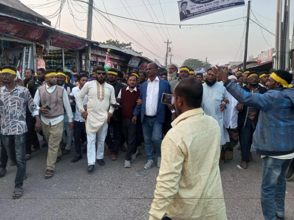 তালতলী উপজেলা জাতীয় পার্টির সভাপতি  ধানের শীষে ভোট চাইলেন